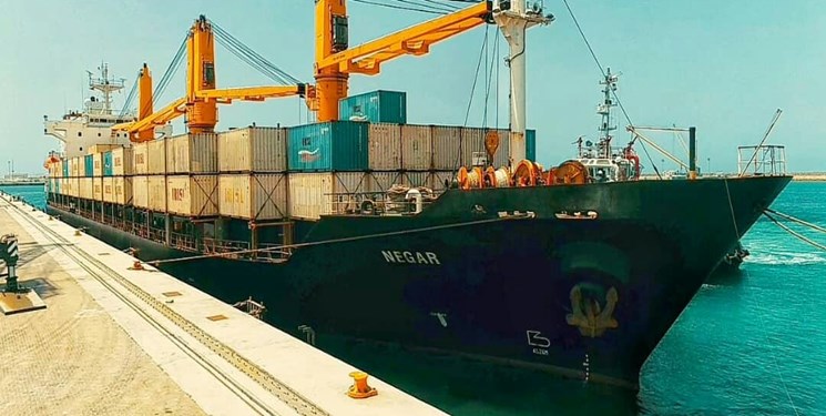 پهلوگیری پنجمین کشتی ترانزیتی هند به افغانستان در بندر شهید بهشتی