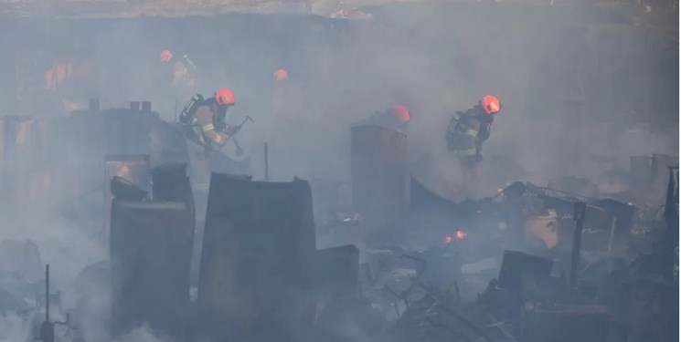 آتش سوزی در حلبی آباد سئول | 60 خانه در آتش سوخت |بزرگترین آتشسوزی شهری کره‌جنوبی
