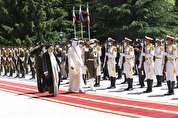 استقبال رسمی رئیس‌جمهور از امیر قطر