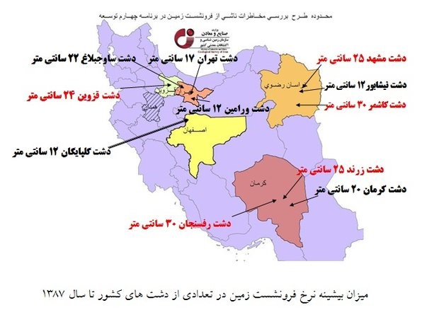 فرو نشست زمین تهدیدی پیش روی آینده