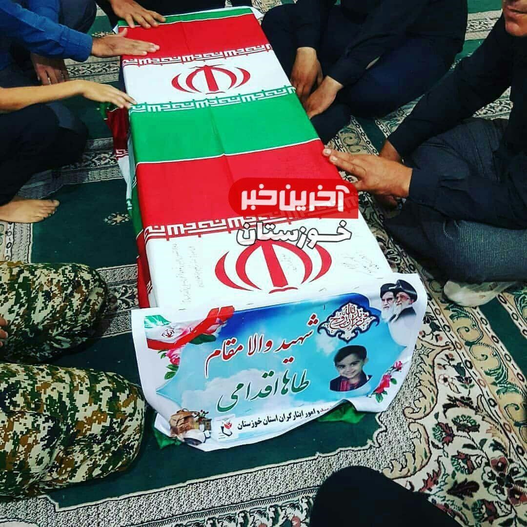 عکس تابوت کوچکترین شهید حادثه تروریستی اهواز