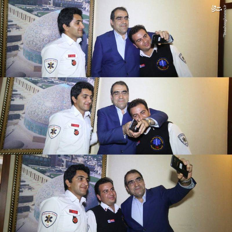 عکس/ سلفی‌گرفتن به سبک وزیر بهداشت