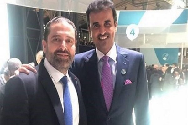 سلفی حریری و امیر قطر جنجال‌برانگیز شد