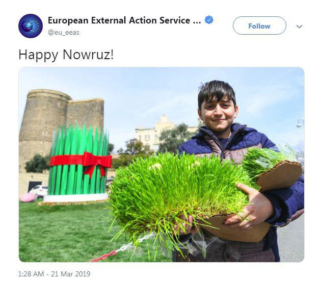 موگرینی نوروز را تبریک گفت +عکس
