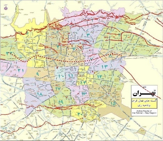 تهران کانون مخاطرات طبیعی