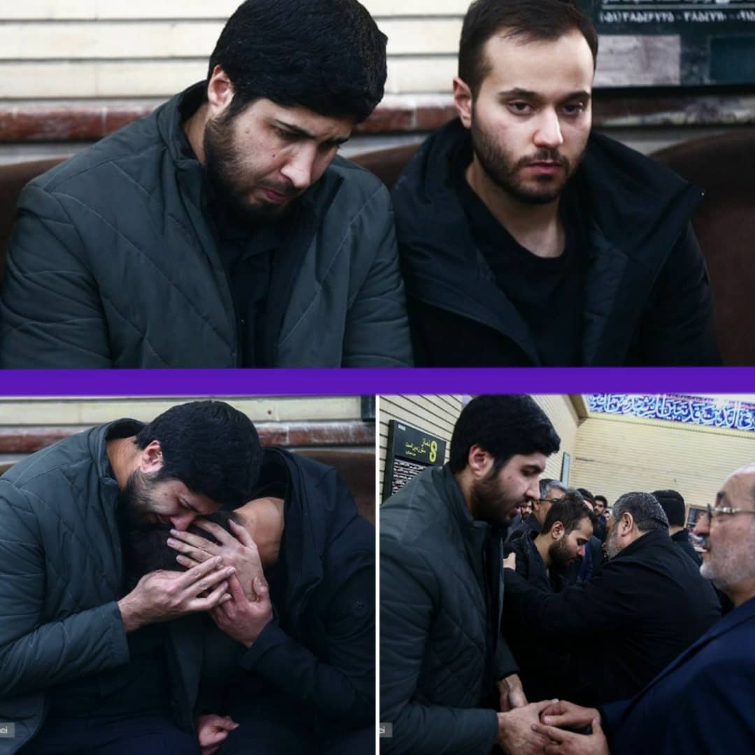 عکس/ فرزند شهید سلیمانی در کنار فرزند شهید کاظمی