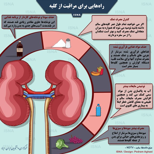 راه‌هایی برای مراقبت از کلیه (اینفوگرافی)