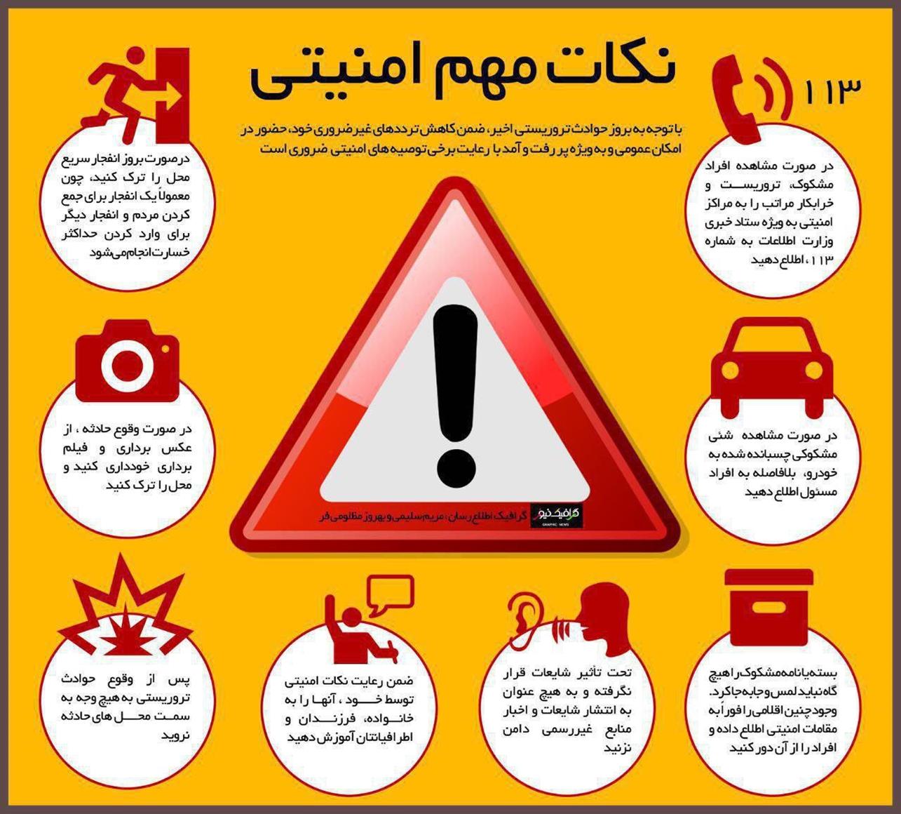نکات ایمنی در هنگام وقوع زمین لرزه