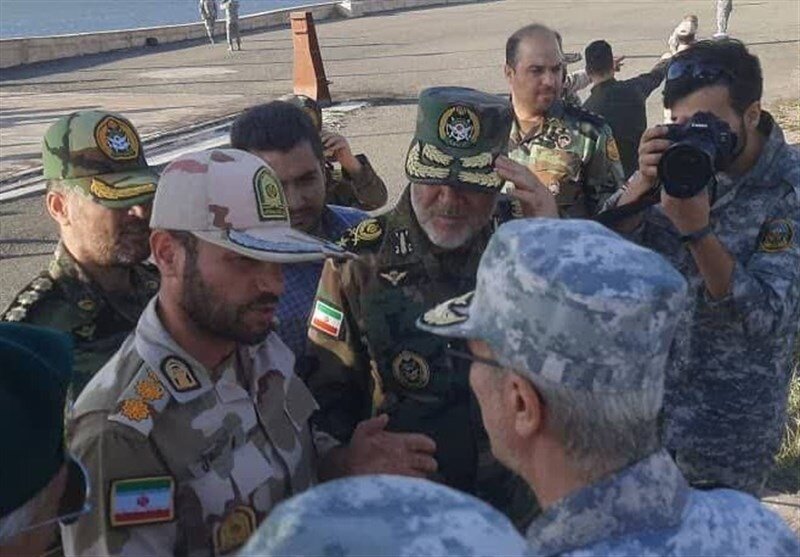 حضور سرلشکر باقری در مرز مشترک ایران و آذربایجان